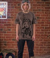 Футболка женская оверсайз с принтом  MIK-71A380