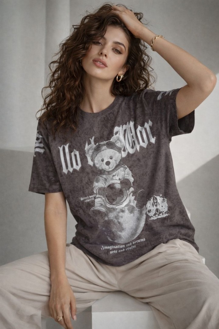 Легкая футболка свободного кроя MIK-55A380