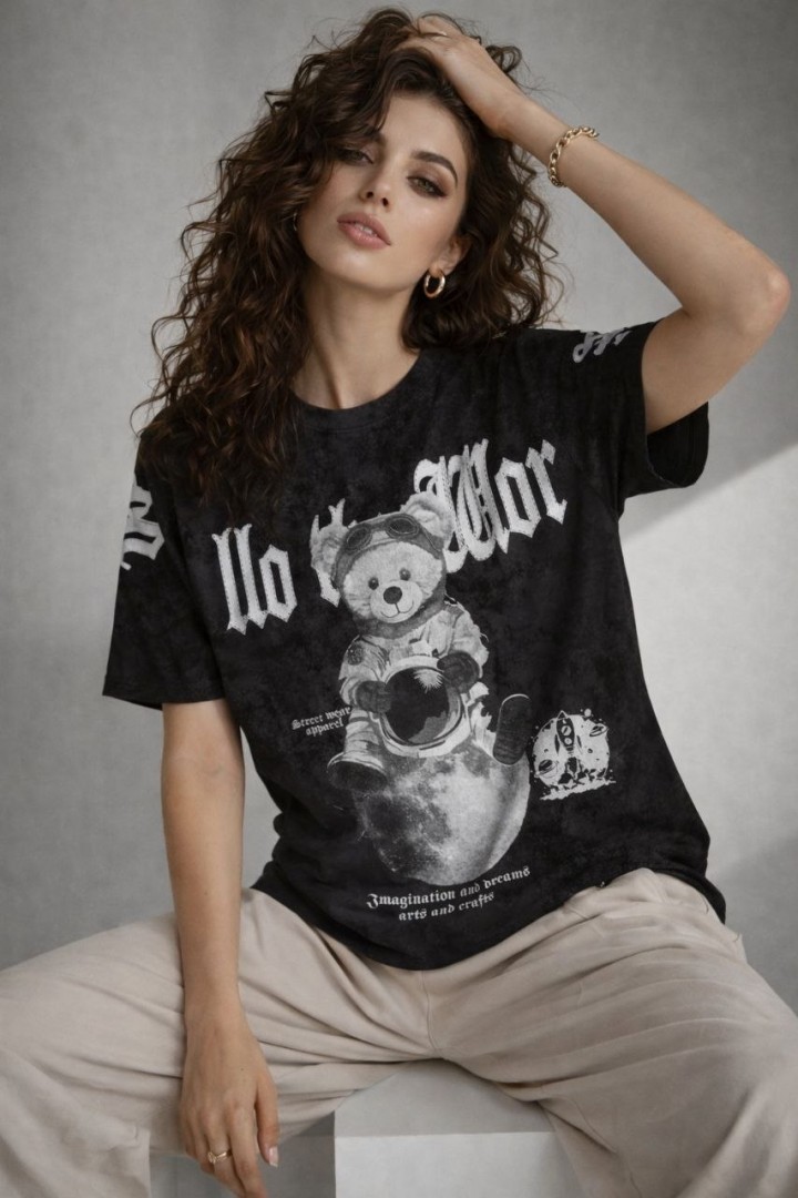 Легкая футболка свободного кроя MIK-55A380