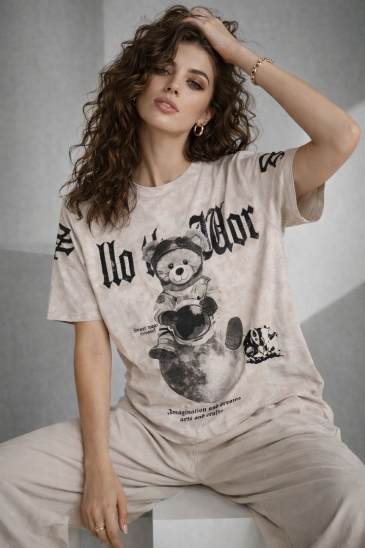 Легкая футболка свободного кроя MIK-55A380