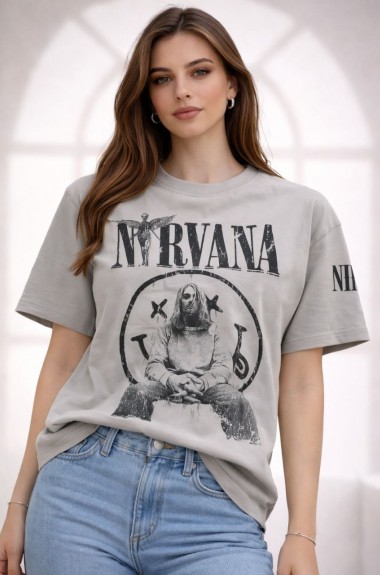 Базовая футболка oversize MIK-67A340 Базовая футболка oversize MIK-67A340