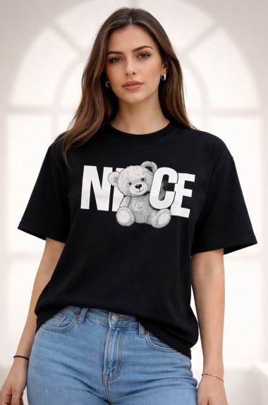 Базовая футболка oversize MIK-67A340 Базовая футболка oversize MIK-67A340