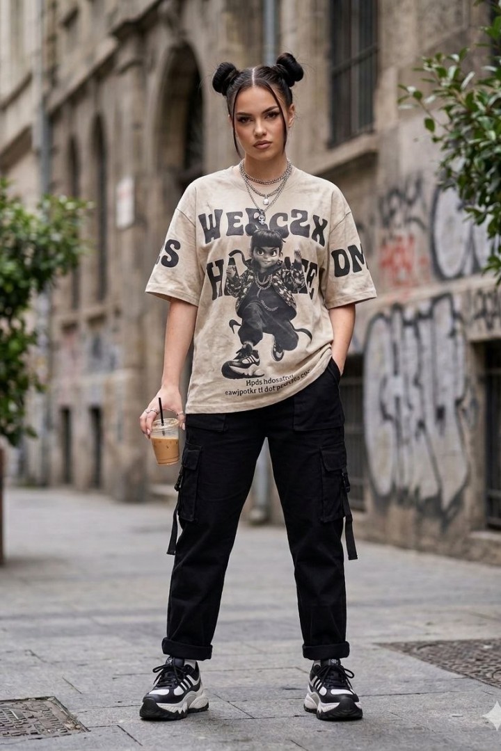 Легкая футболка свободного кроя MIK-55A380