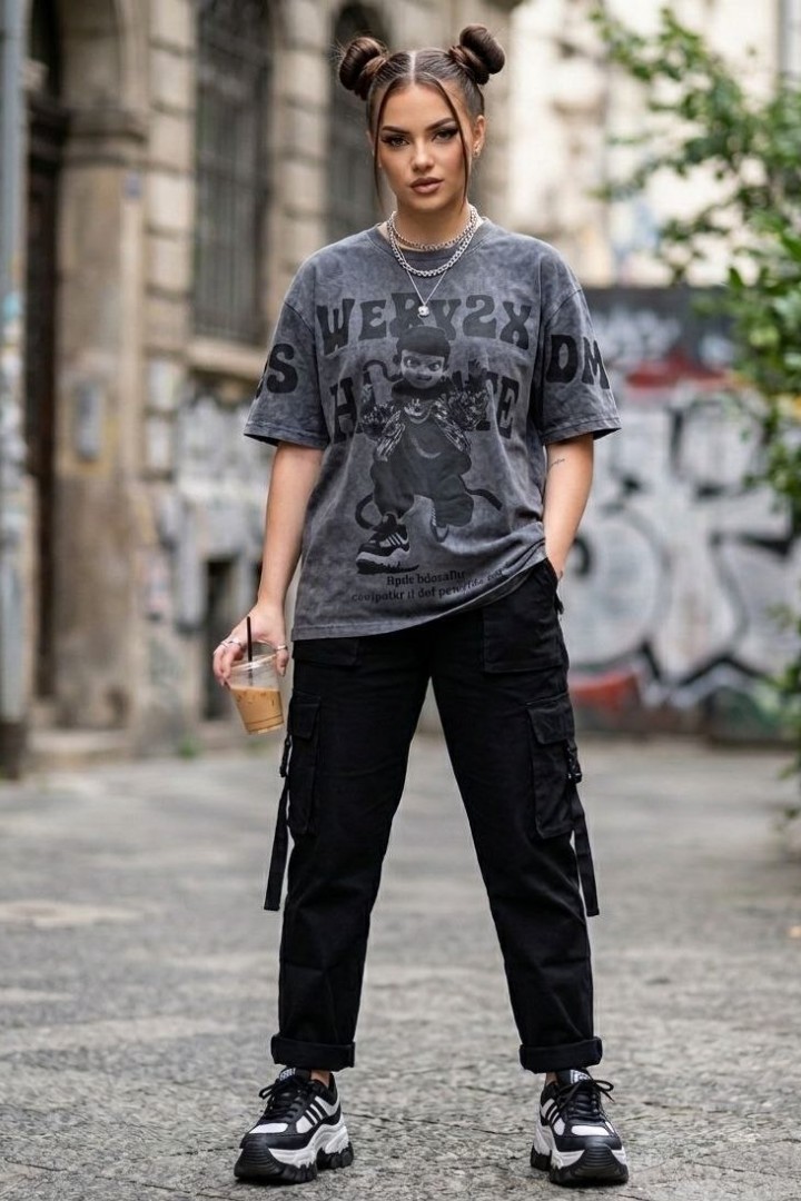 Легкая футболка свободного кроя MIK-55A380