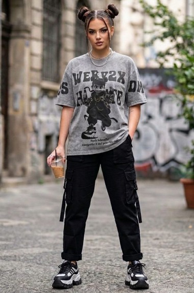 Легкая футболка свободного кроя MIK-55A380