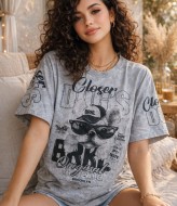 Оверсайз футболка с принтом  MIK-40A380