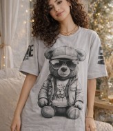 Футболка свободного кроя с накатом MIK-40.1A360