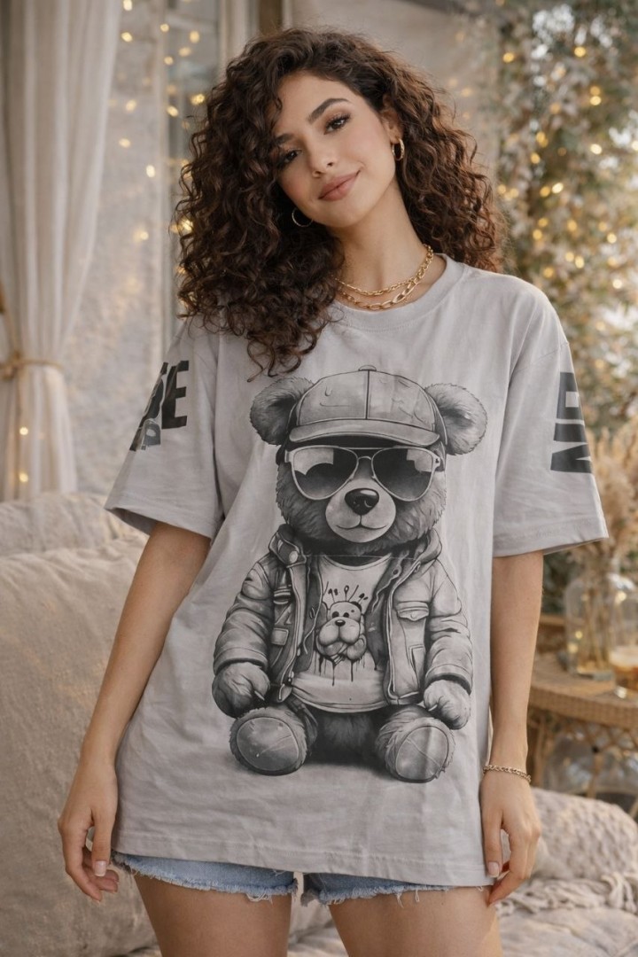 Футболка свободного кроя с накатом MIK-40.1A360