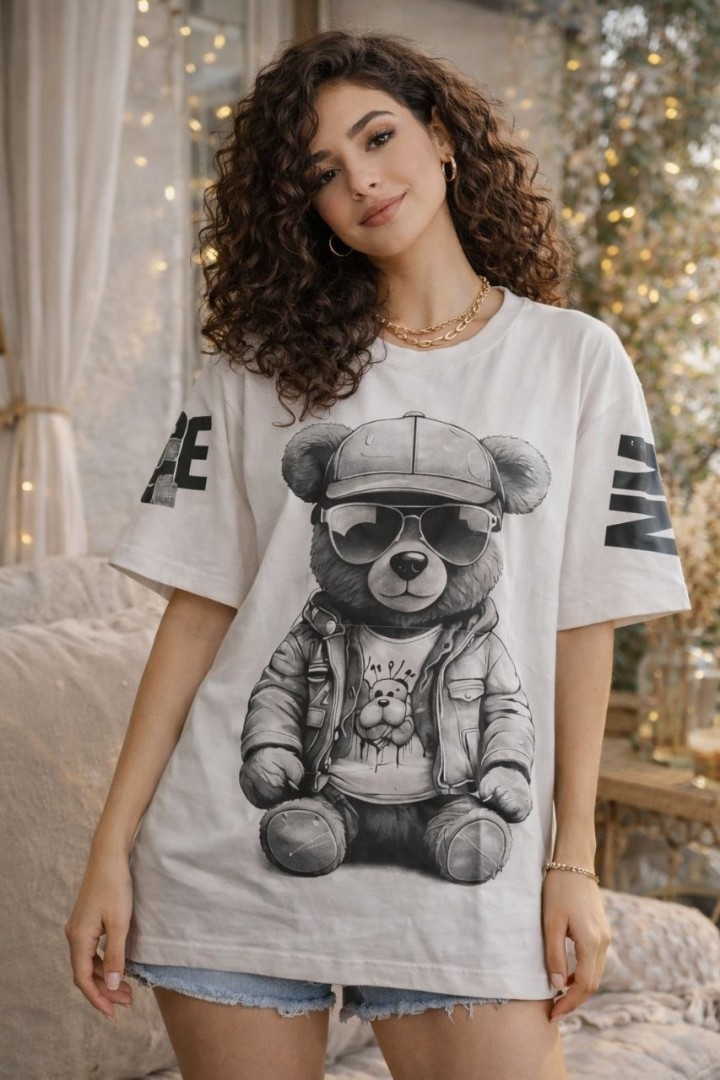 Футболка свободного кроя с накатом MIK-40.1A360