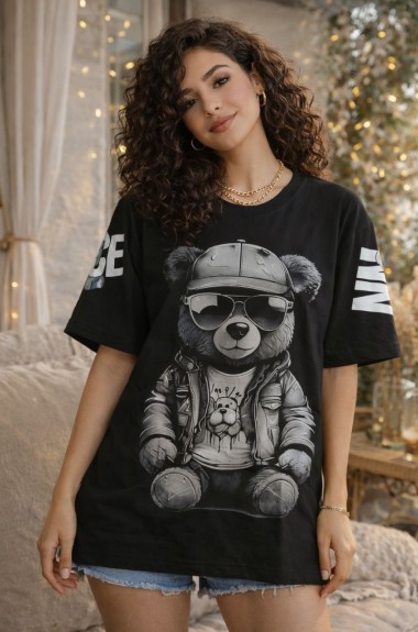 Футболка свободного кроя с накатом MIK-40.1A360