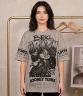 Футболка oversize со стильным накатом MIK-14A360