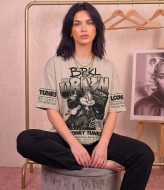 Футболка oversize со стильным накатом MIK-14A360