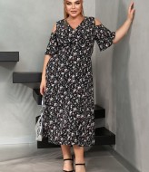 Летнее платье с запахом MOV-205A470