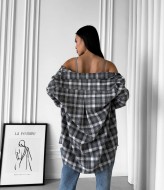 Женская рубашка в клетку оверсайз ANN-374A550