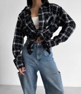Женская рубашка в клетку оверсайз ANN-374A550