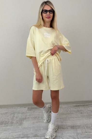 Трикотажный костюм с шортами LYK-B0575A500