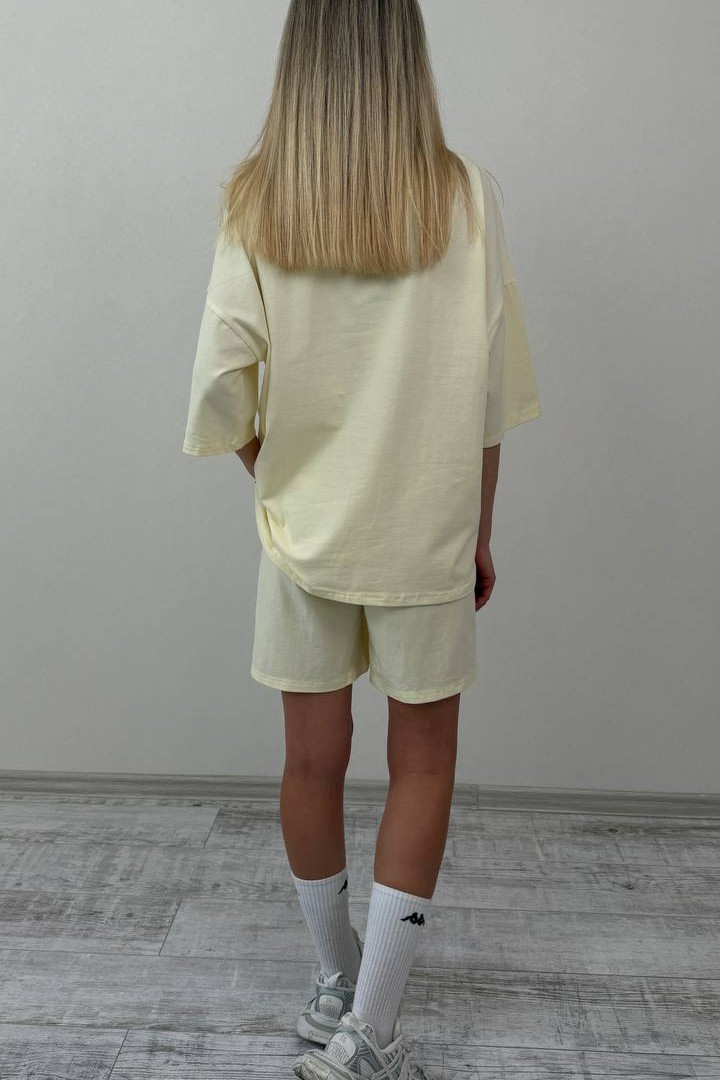 Трикотажний костюм з шортами LYK-B0575A500