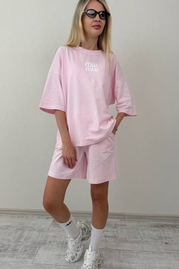 Трикотажний костюм з шортами LYK-B0575A500