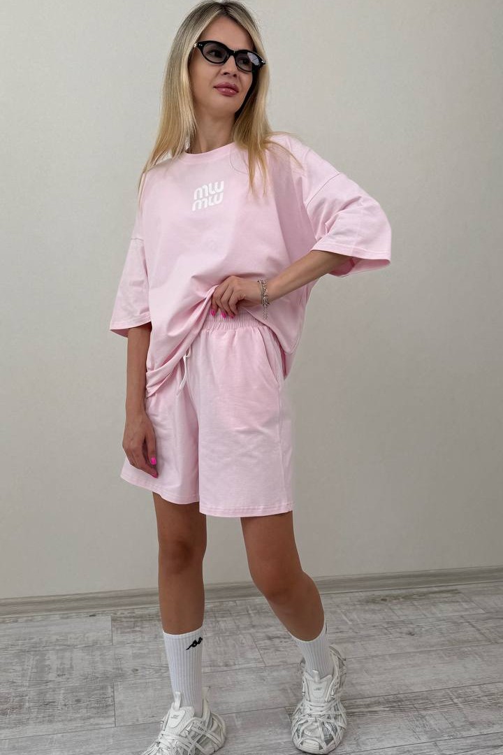 Трикотажний костюм з шортами LYK-B0575A500