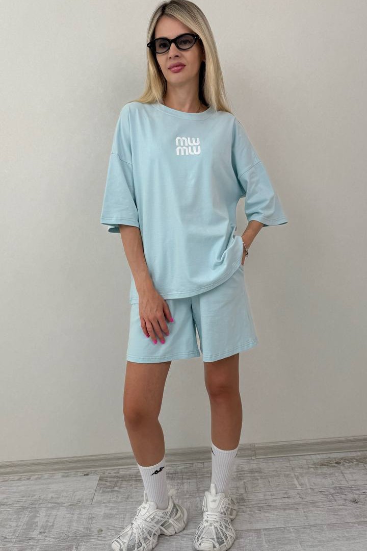 Трикотажний костюм з шортами LYK-B0575A500