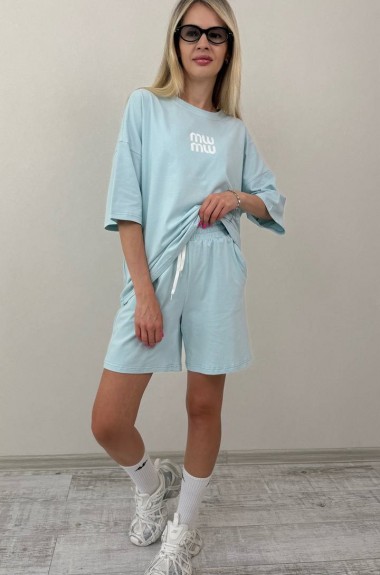 Трикотажный костюм с шортами LYK-B0575A500