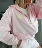 Велюровый костюм кофта и шорты RAB-735A659