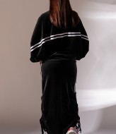 Велюровый костюм с юбкой IS-8092023.3A1100