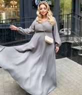 Платье в пол большого размера PRAT-2261A730