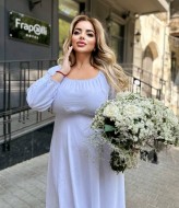 Платье в пол большого размера PRAT-2261A730