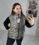 Двосторонній леопардовий жилет VK-049A550