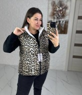 Двосторонній леопардовий жилет VK-049A550