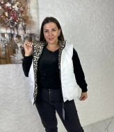 Двосторонній леопардовий жилет VK-049A550