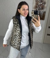 Двосторонній леопардовий жилет VK-049A550