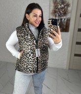 Двосторонній леопардовий жилет VK-049A550