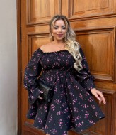 Платье с резинкой на груди  YM-7098.2A17