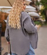 Теплая рубашка женская однотонная  LF-260A620