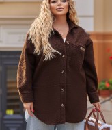 Теплая рубашка женская однотонная  LF-260A620