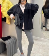 Лосины в рубчик со штрипками VOL-718A380