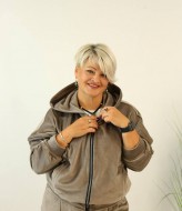 Теплый велюровый костюм женский  YS-2195A780