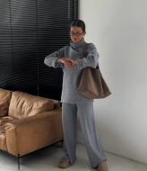 Ангоровый костюм с широкими брюками EST-5979A780