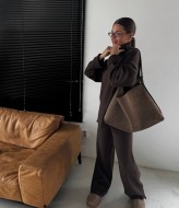 Ангоровый костюм с широкими брюками EST-5979A780