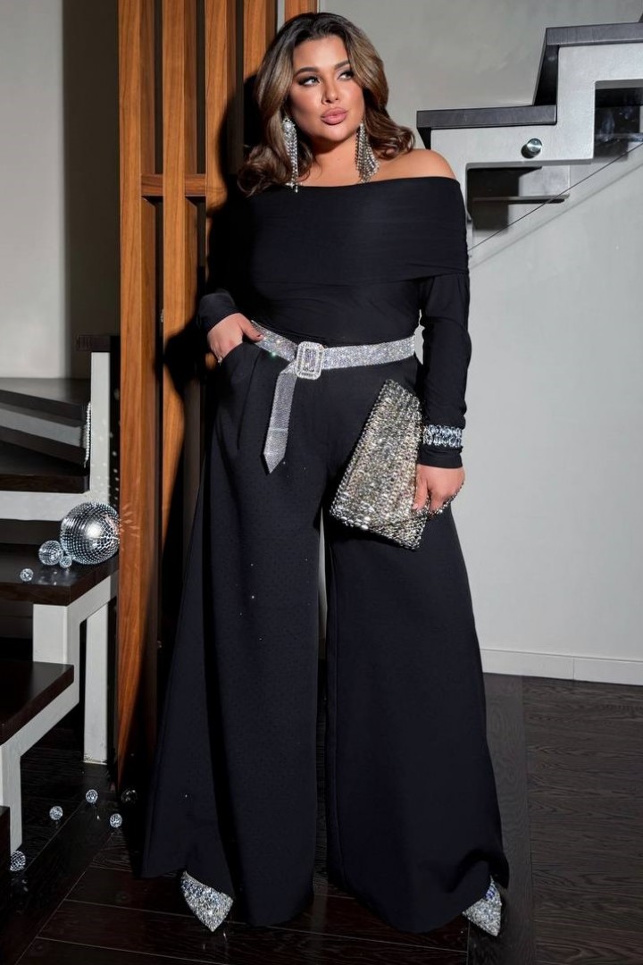 Вечерние брюки с камнями ANK-72907.1A510