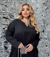 Длинное платье черное  LF-265A520