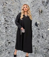 Длинное платье черное  LF-265A520