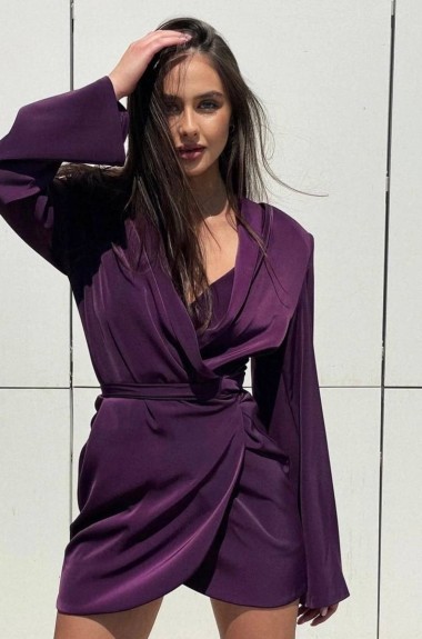 Шелковое короткое платье ANN-414A380 Шелковое короткое платье ANN-414A380