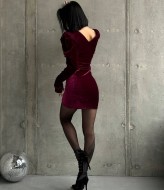 Платье из бархата BLO-838A430