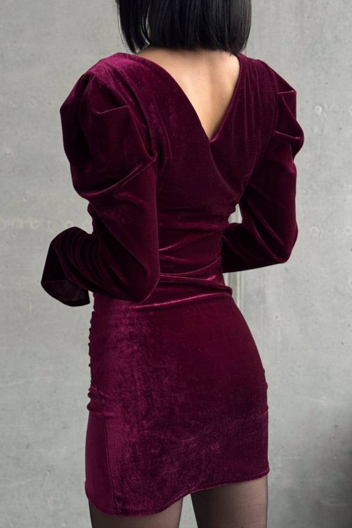 Платье из бархата BLO-838A430
