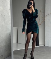 Платье из бархата BLO-838A430