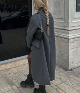 Пальто женское демисезонное длинное LUC-381A1150