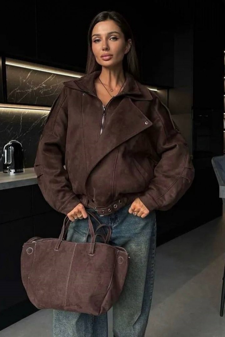 Замшевий бомбер ZL-0328A1390